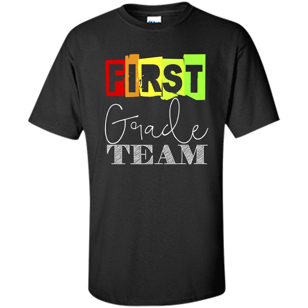 First Grade Team T-shirt School Day T-shirt Black