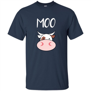 Moo Cow T-shirt Funny Farmer Graphic T Shirt