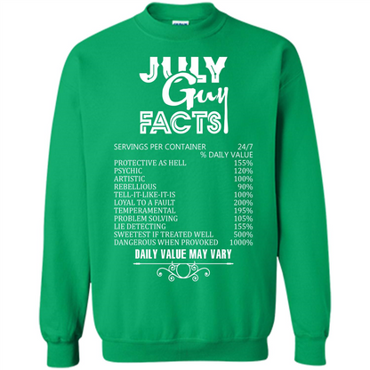 July Guy Facts T-shirt Irish Green