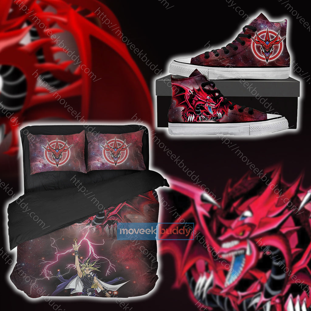 Yu-Gi-Oh! Yami Yugi And Slifer the Sky Dragon 3D High Top Shoes