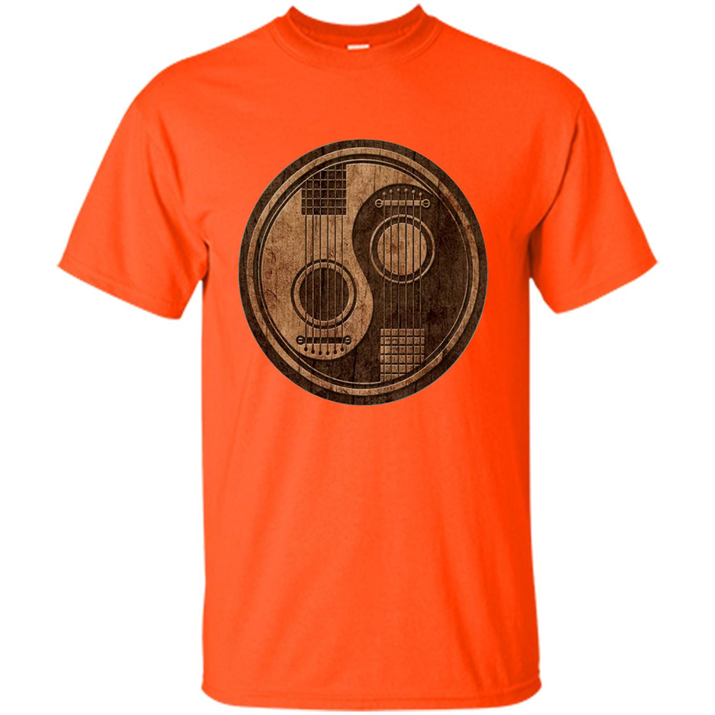 Best gift for Guitar T-shirt Guitar Ying-Yang Gift Orange
