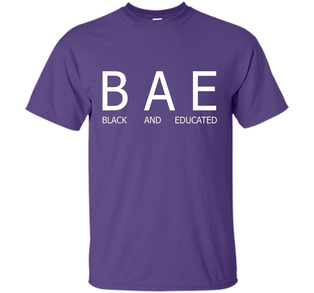 Bae Black And Educated T-shirt Purple