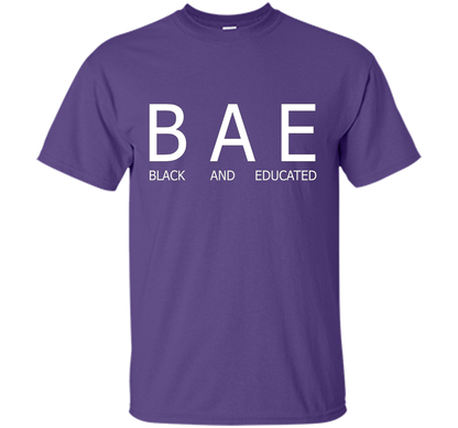 Bae Black And Educated T-shirt Purple