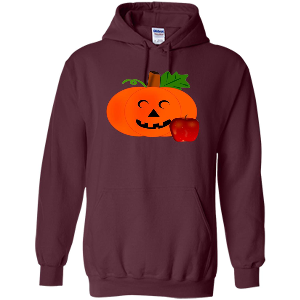 Cute Teacher Pumpkin Apple Halloween Costume T-shirt Maroon