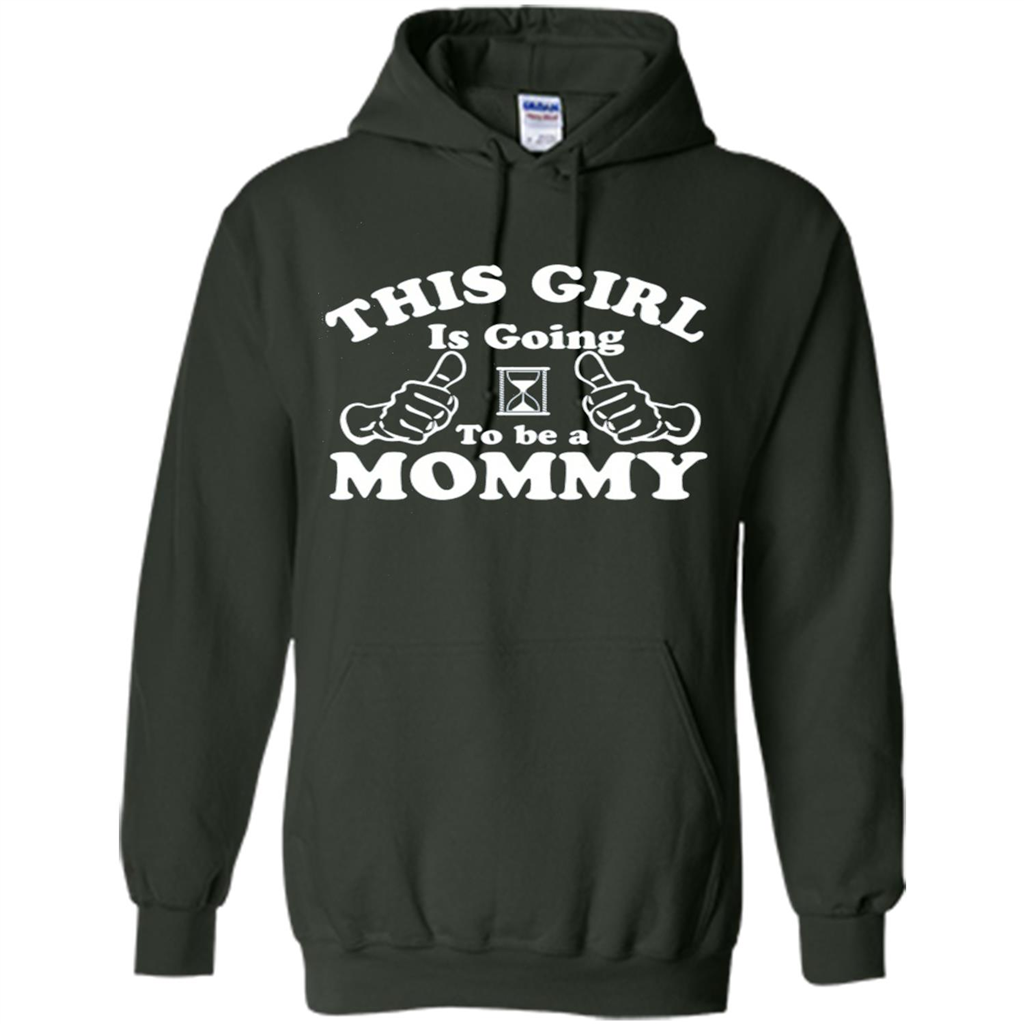 Mommy T-shirt This Girl Is Going to Be A Mommy Forest Green