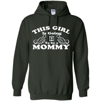 Mommy T-shirt This Girl Is Going to Be A Mommy Forest Green