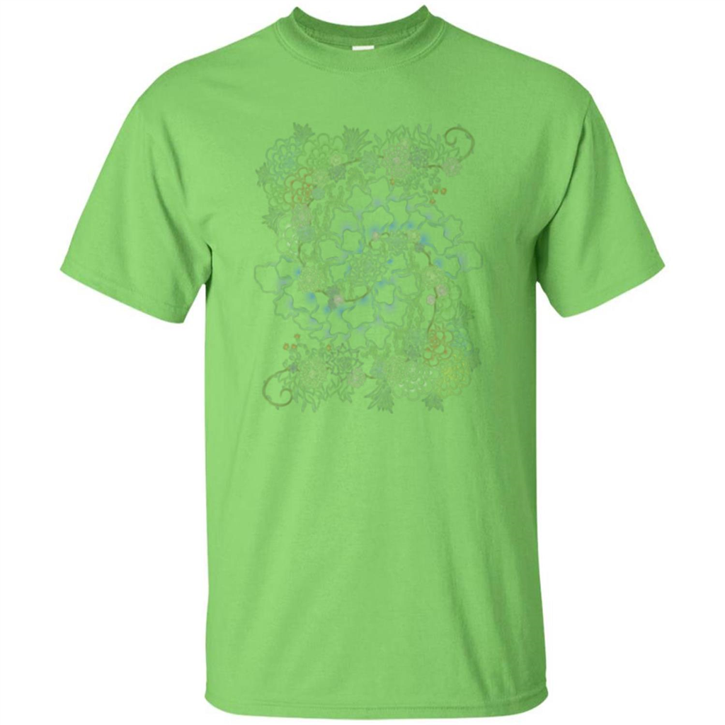 Succulent Swirl T-shirt Lime