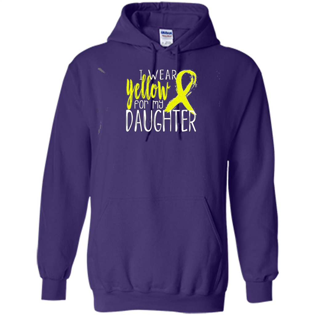 I Wear Yellow Ribbon For My Daughter T-shirt Purple