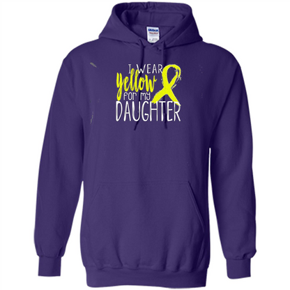 I Wear Yellow Ribbon For My Daughter T-shirt Purple