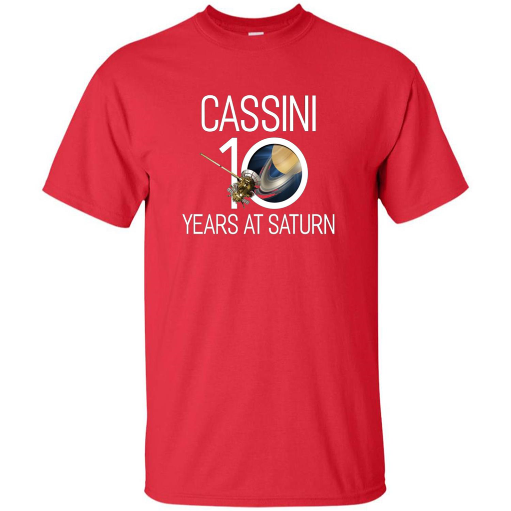Cassini 10 Years at Saturn T-shirt Red