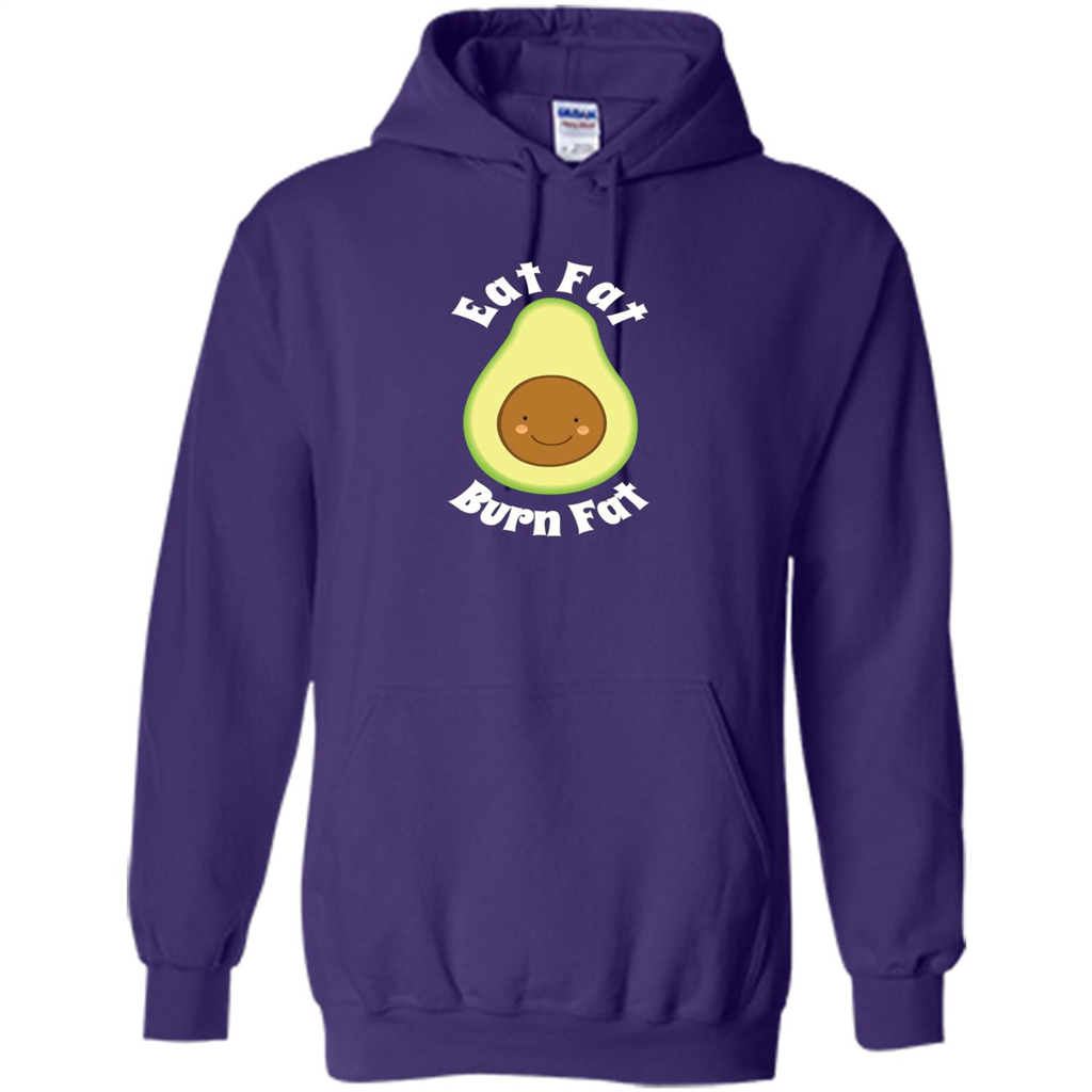 Eat Fat Burn Fat Avocado T-shirt Purple
