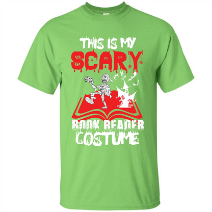 Halloween T-shirt This Is My Scary Book Reader Costume T-shirt Lime