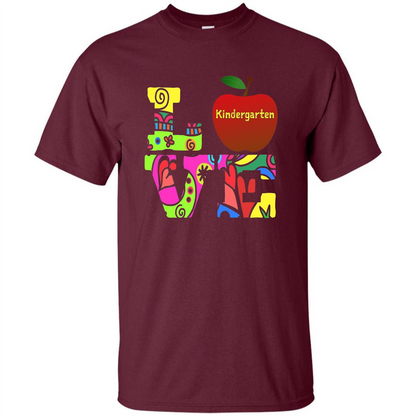 Kindergarten LOVE T-shirt School Day T-shirt Maroon