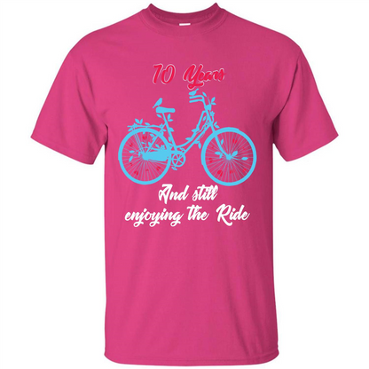 Anniversary T-shirt 10 Years And Still Enjoying The Ride Heliconia
