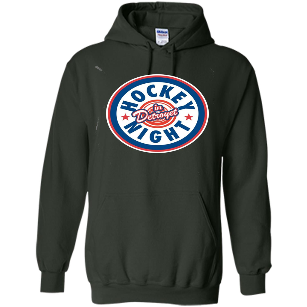Hockey Night In Detroyet T-shirt Forest Green
