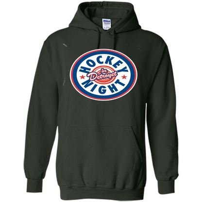 Hockey Night In Detroyet T-shirt Forest Green