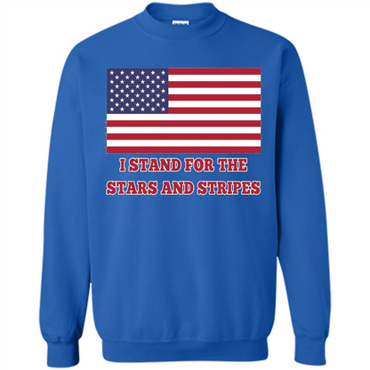 I Stand For The Star And Stripes American Flag T-shirt Royal