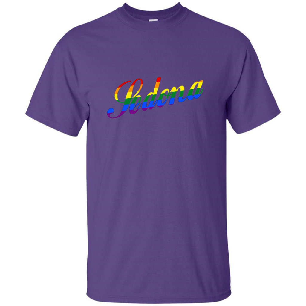 Sedona AZ Arizona LGBTQ Rainbow Flag T-shirt Purple
