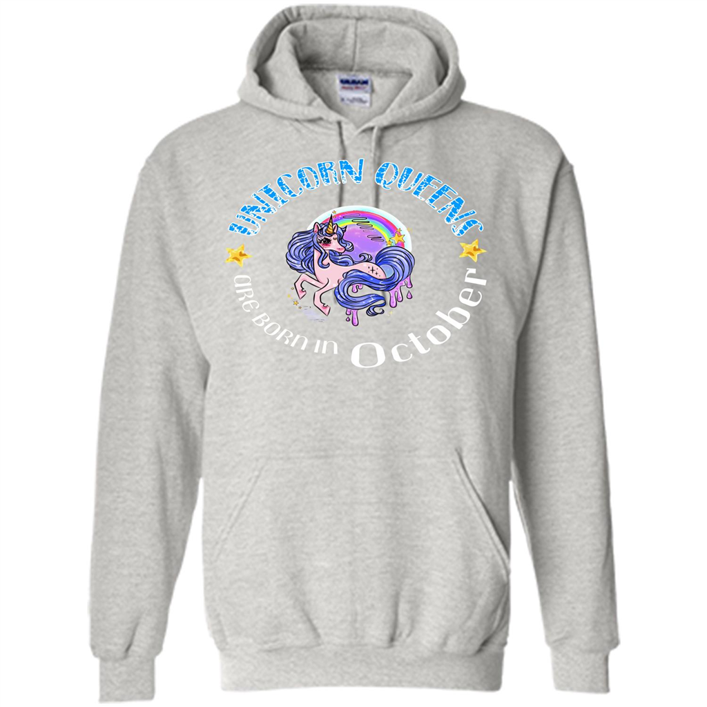 October Unicrorn T-shirt Unicorn Queens Are Born October Ash