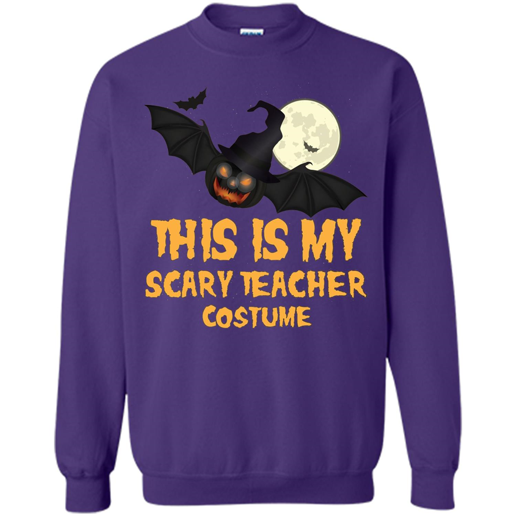 Funny Halloween Teacher T-shirt This is My Scary Teacher Costume Orange