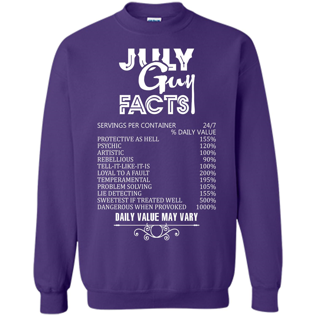 July Guy Facts T-shirt Purple