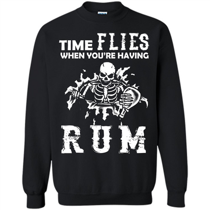Rum T-shirt Time Flies When You're Having Rum Gold