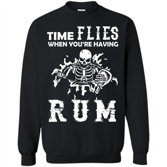 Rum T-shirt Time Flies When You're Having Rum Gold