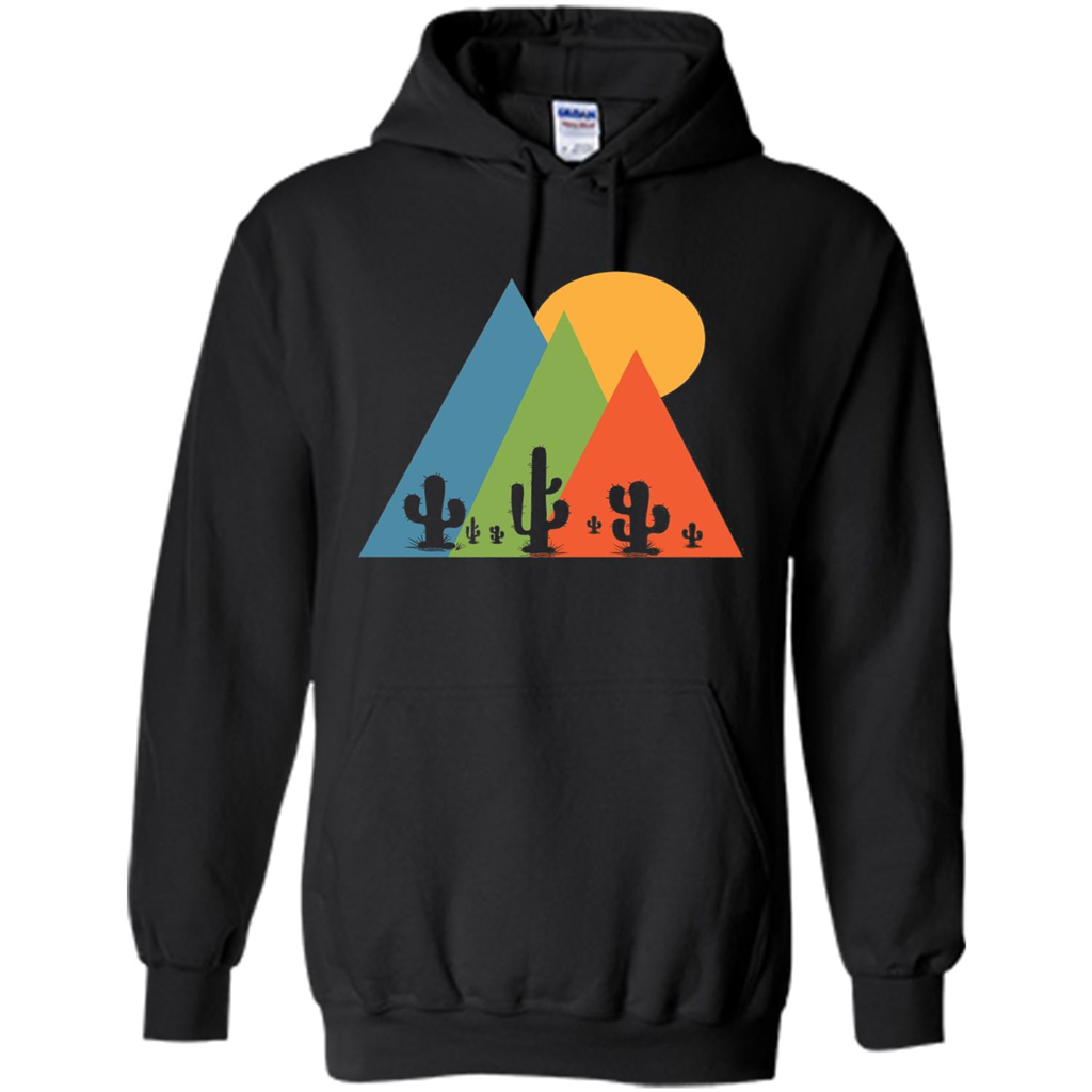 Cactus, Mountain and Sun T-shirt Black