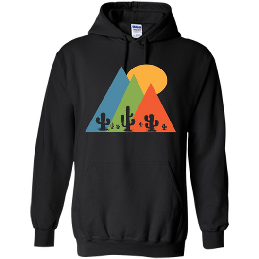 Cactus, Mountain and Sun T-shirt Black