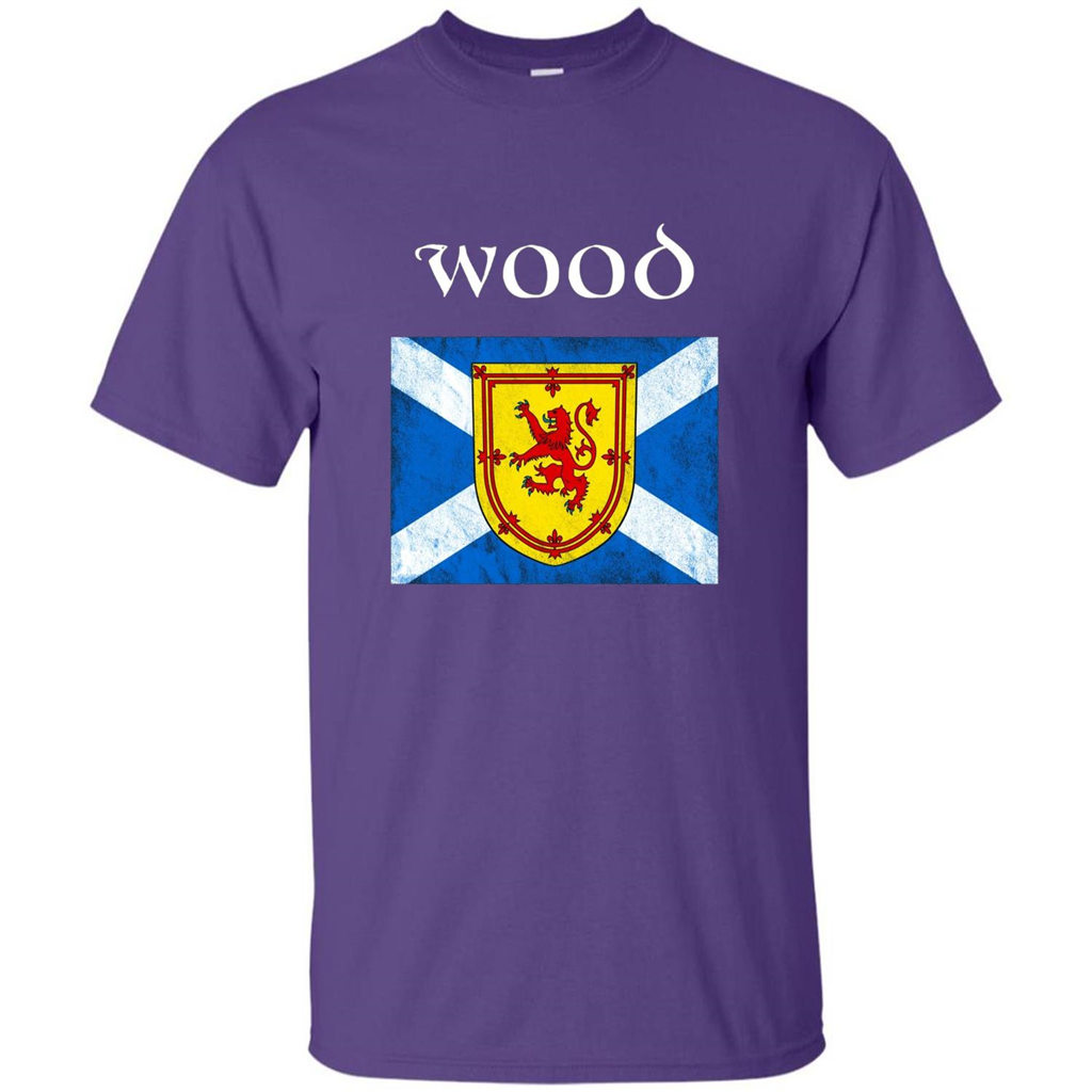Scottish Clan Wood T-shirt Purple