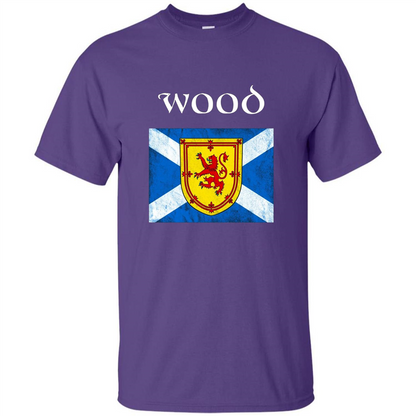 Scottish Clan Wood T-shirt Purple