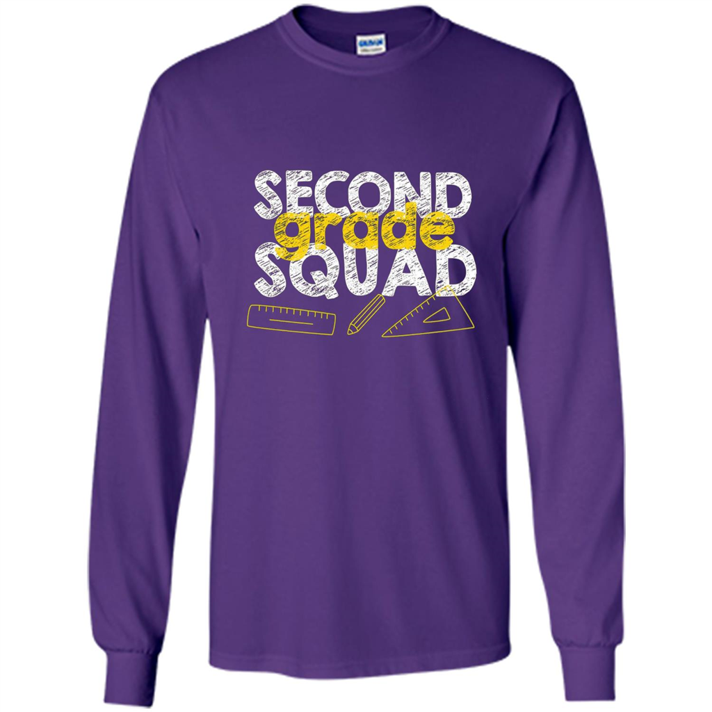 Second Grade Squad T-shirt Students Back To School T-shirt Purple