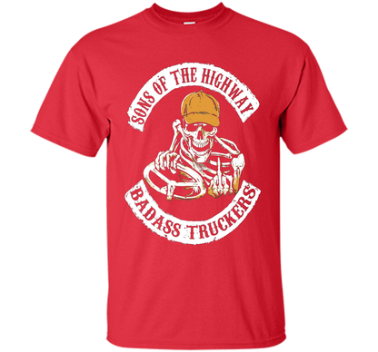 Truck Driver T-shirt Sons Of The Highway T-shirt Red