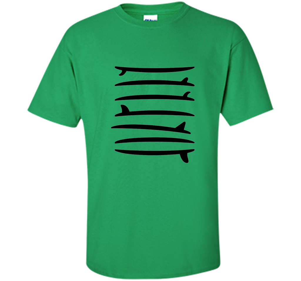 The Longboard Single Fin Surfer T-shirt Irish Green