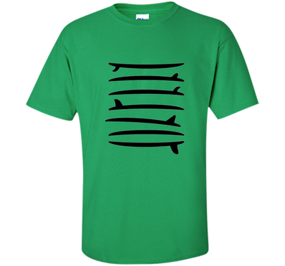 The Longboard Single Fin Surfer T-shirt Irish Green