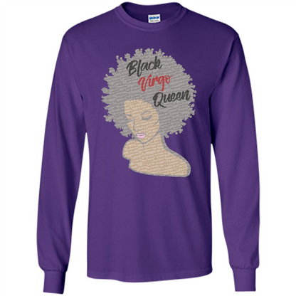Black Virgo Queen T-shirt Purple
