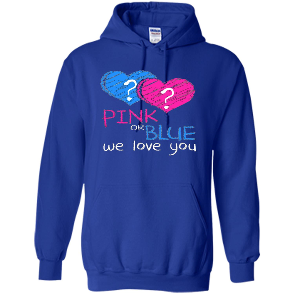 Pink or Blue We Love You Gender Reveal T-shirt Royal