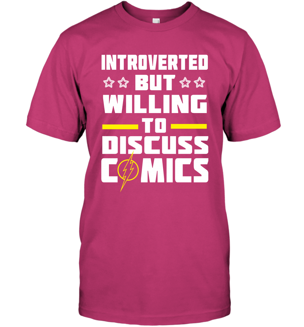 Introverted But Willing To Discuss Comics Shirt T-Shirt T-Shirt Heliconia