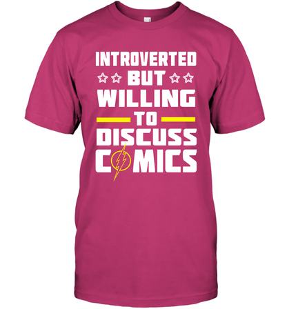 Introverted But Willing To Discuss Comics Shirt T-Shirt T-Shirt Heliconia