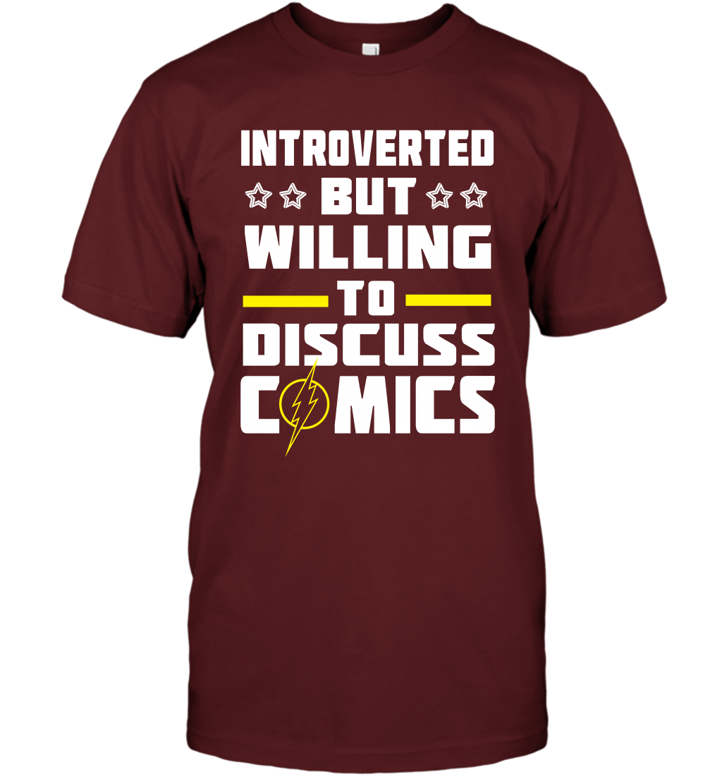 Introverted But Willing To Discuss Comics Shirt T-Shirt T-Shirt Cardinal