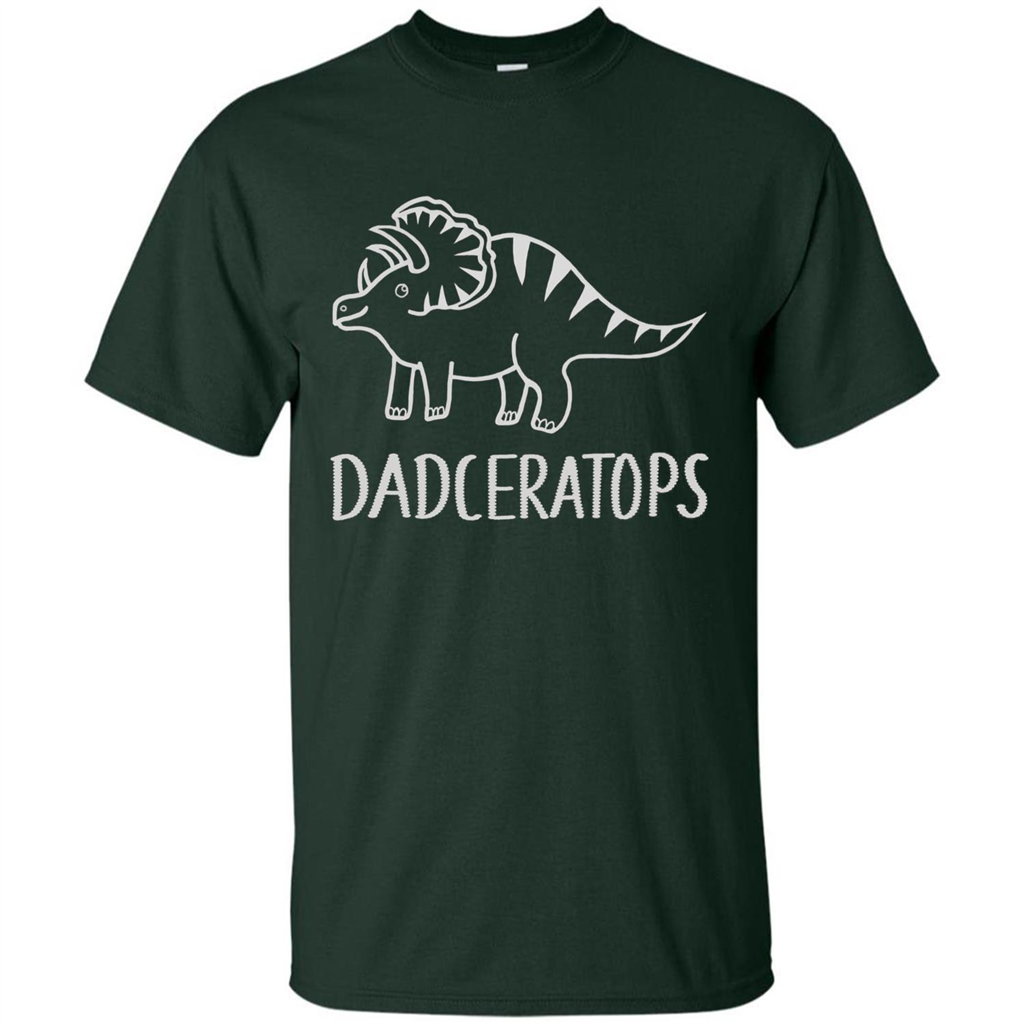 Dinosaur Family Triceratops T-shirt Forest Green