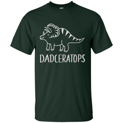 Dinosaur Family Triceratops T-shirt Forest Green