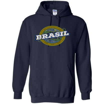 BRAZIL Brasil Independence Day Badge T-shirt Navy