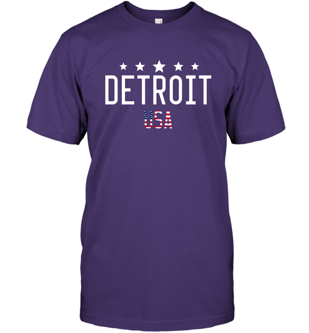 Detroit Usa Shirt T-Shirt T-Shirt Purple