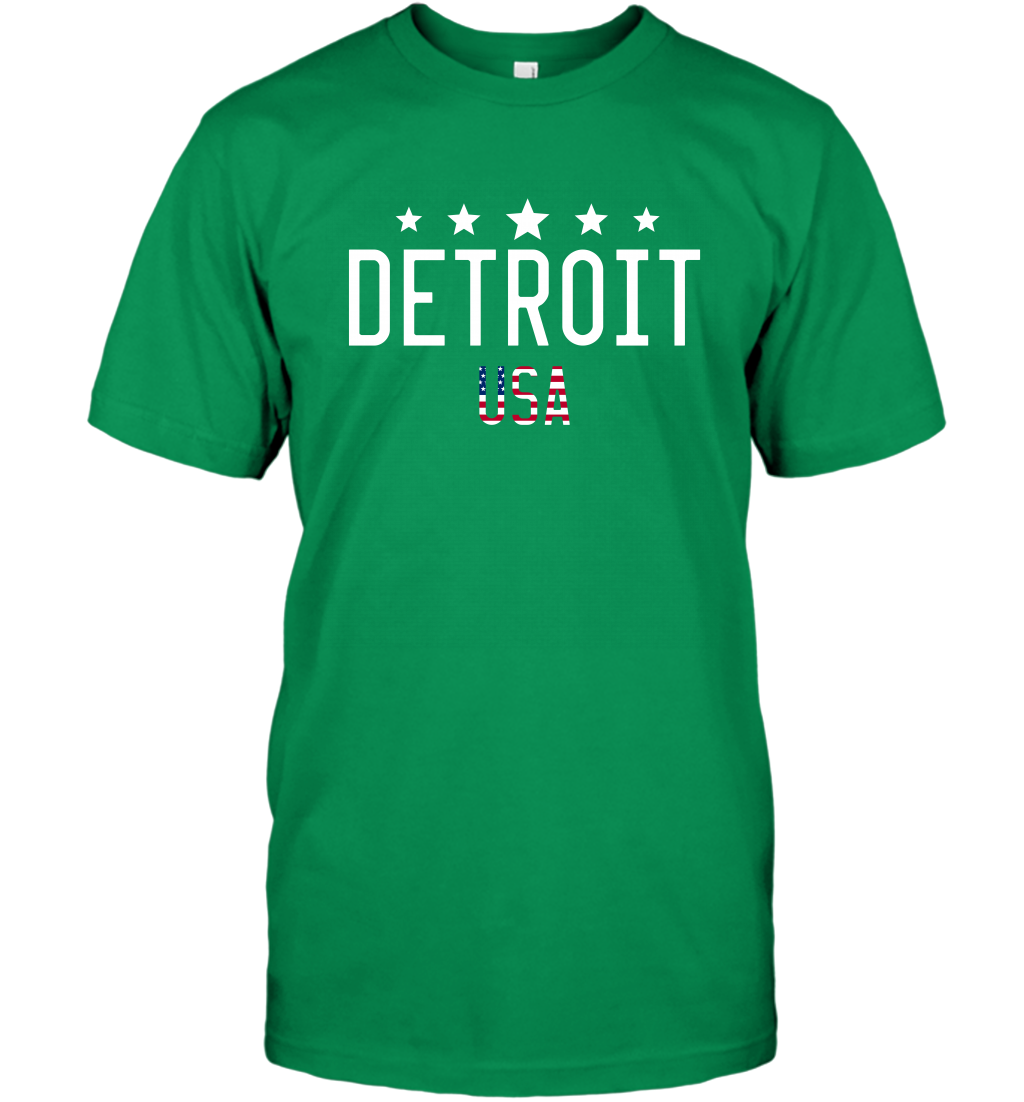 Detroit Usa Shirt T-Shirt T-Shirt Irish Green