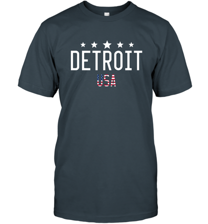 Detroit Usa Shirt T-Shirt T-Shirt Charcoal