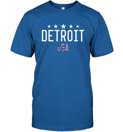 Detroit Usa Shirt T-Shirt T-Shirt Royal