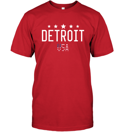 Detroit Usa Shirt T-Shirt T-Shirt Red