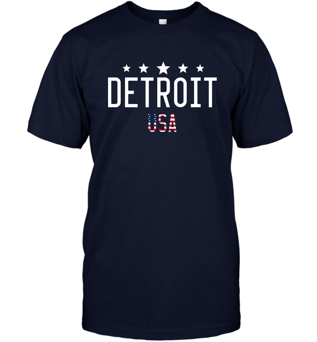 Detroit Usa Shirt T-Shirt T-Shirt Navy