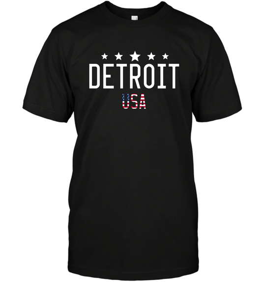 Detroit Usa Shirt T-Shirt T-Shirt Black